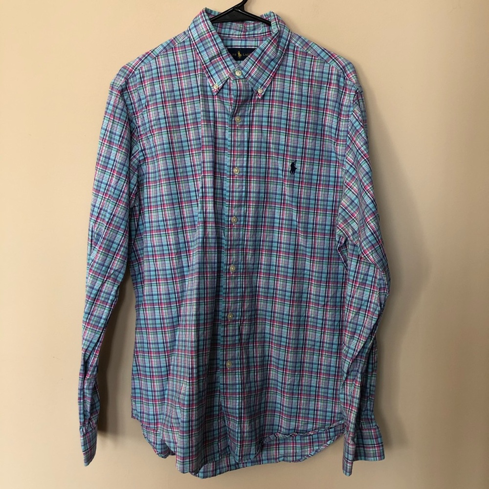 Men’s Colorful Plaid Ralph Lauren Button-Up
